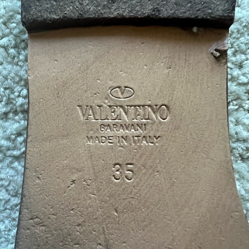 VALENTINO GARAVANI White Leather Cut-Out VLOGO Slides - Picture 8 of 8
